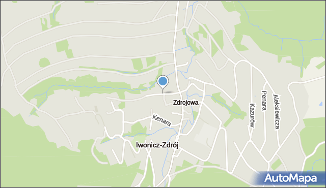 Iwonicz-Zdrój, Winiarska, mapa Iwonicz-Zdrój