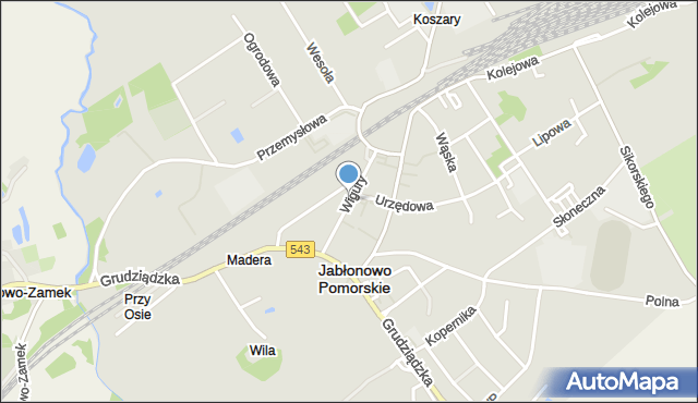 Jabłonowo Pomorskie, Wigury Stanisława, inż. pil., mapa Jabłonowo Pomorskie