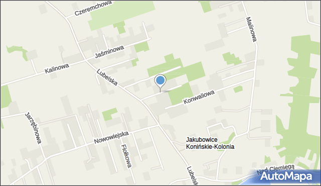 Jakubowice Konińskie-Kolonia, Wichrowe Wzgórze, mapa Jakubowice Konińskie-Kolonia