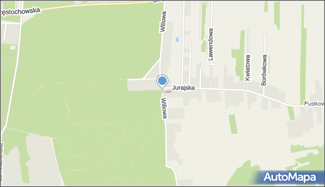 Jaskrów, Willowa, mapa Jaskrów