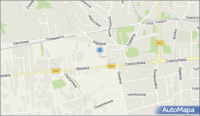 Jaworze powiat bielski, Wierzbowa, mapa Jaworze powiat bielski