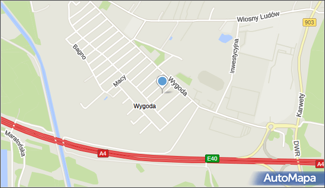 Jaworzno, Witkiewicza Stanisława Ignacego, mapa Jaworzno