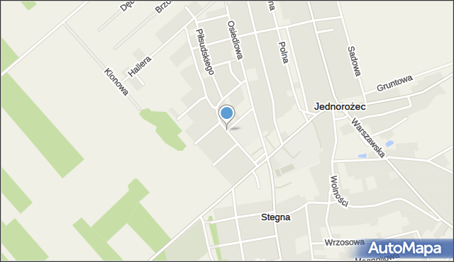 Jednorożec, Witosa Wincentego, mapa Jednorożec