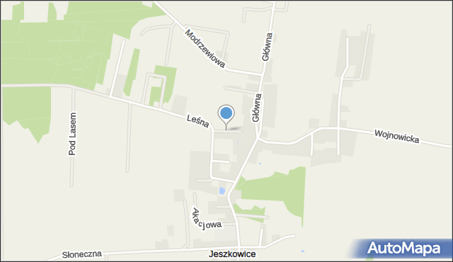 Jeszkowice, Wiosenna, mapa Jeszkowice