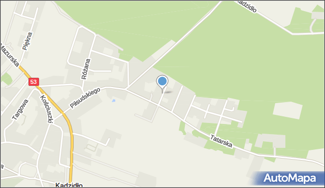 Kadzidło, Witosa Wincentego, mapa Kadzidło