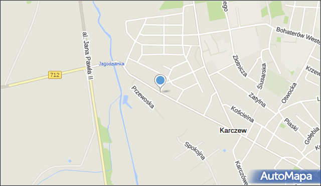 Karczew powiat otwocki, Wiślana, mapa Karczew powiat otwocki