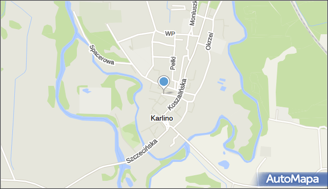 Karlino, Wigury Stanisława, inż. pil., mapa Karlino
