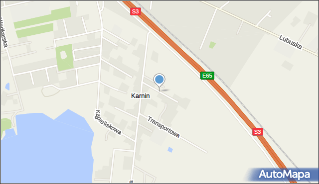Karnin, Wiosenna, mapa Karnin