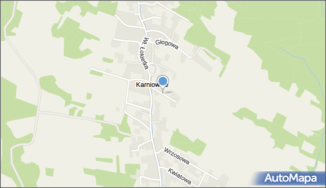 Karniowice gmina Trzebinia, Wierzbowa, mapa Karniowice gmina Trzebinia