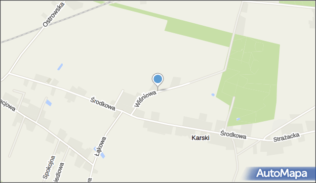 Karski, Wiśniowa, mapa Karski