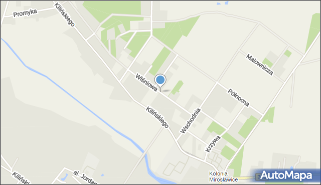 Kazimierz gmina Lutomiersk, Wiśniowa, mapa Kazimierz gmina Lutomiersk