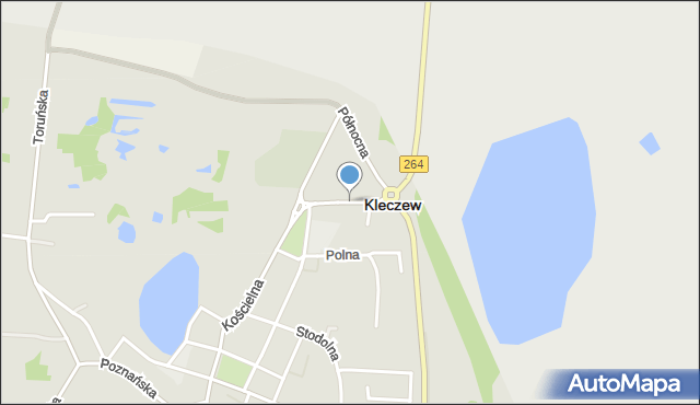 Kleczew, Wiatraczna, mapa Kleczew