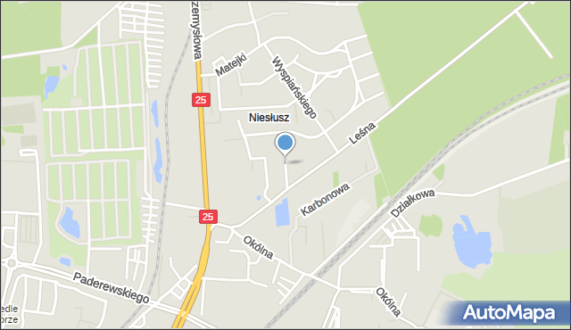 Konin, Wierusz-Kowalskiego Alfreda, mapa Konina