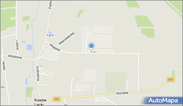 Kosów Lacki, Wiejska, mapa Kosów Lacki