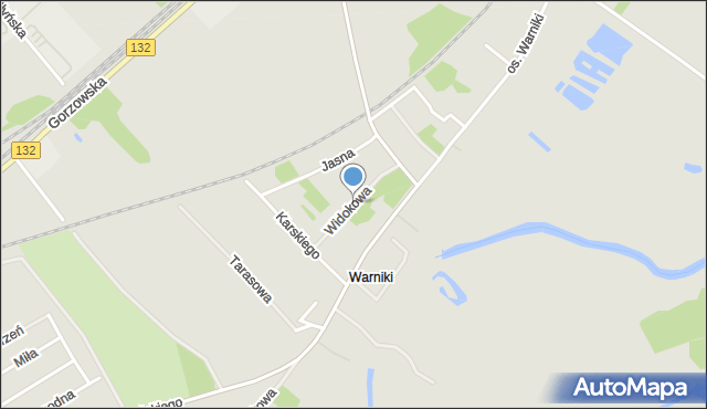 Kostrzyn nad Odrą, Widokowa, mapa Kostrzyn nad Odrą