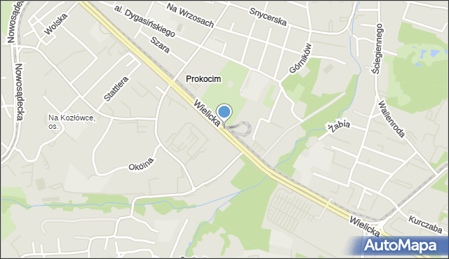 Kraków, Wielicka, mapa Krakowa