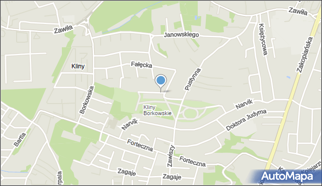 Kraków, Wichrowa, mapa Krakowa