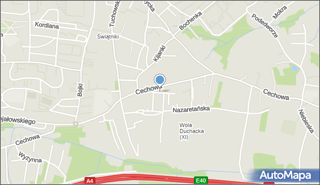 Kraków, Widnokrąg, mapa Krakowa