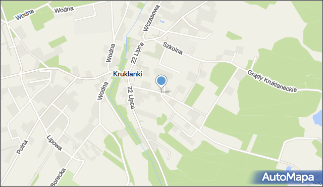 Kruklanki, Widokowa, mapa Kruklanki