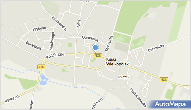 Książ Wielkopolski, Wichury Stacha, mapa Książ Wielkopolski