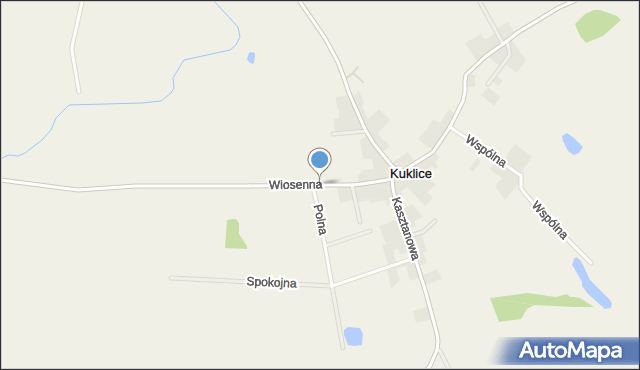 Kuklice, Wiosenna, mapa Kuklice