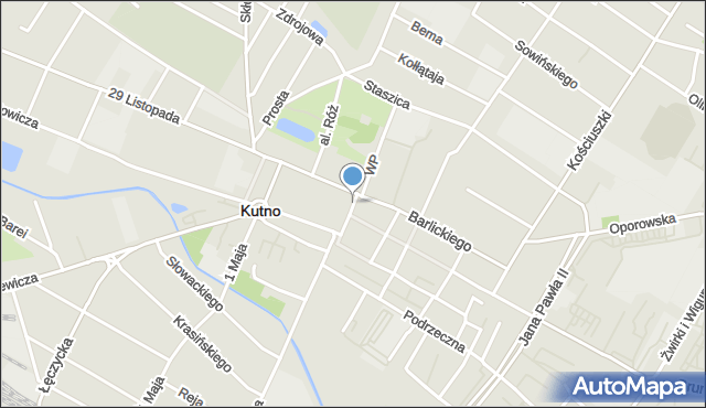 Kutno, Witosa Wincentego, mapa Kutno