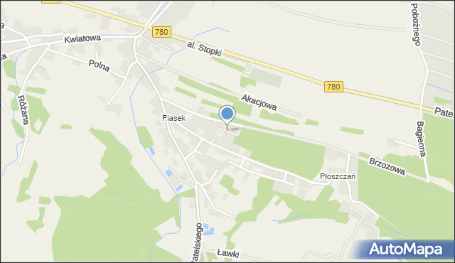 Kwaczała, Wiśniowa, mapa Kwaczała