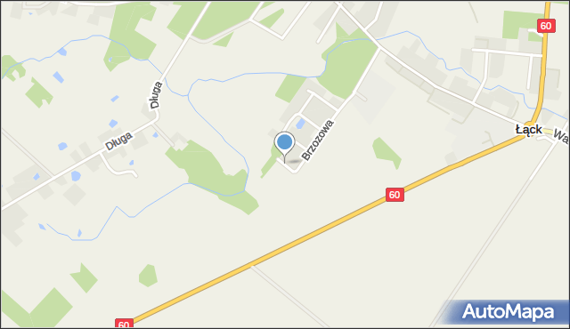 Łąck, Wierzbowa, mapa Łąck