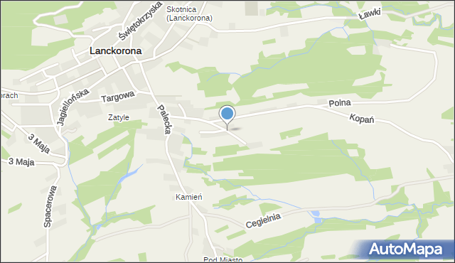 Lanckorona, Widokowa, mapa Lanckorona