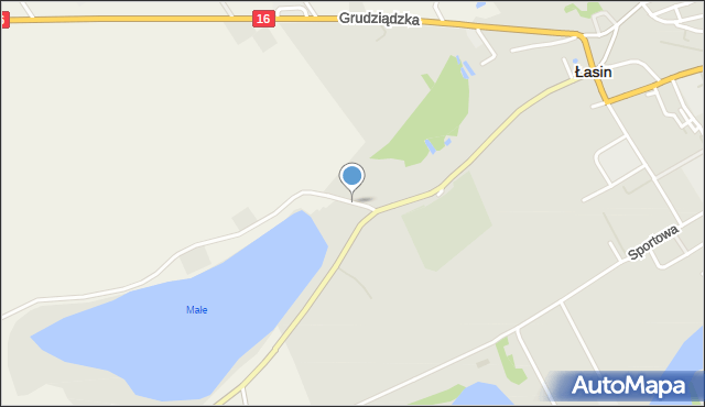 Łasin, Wiejska, mapa Łasin