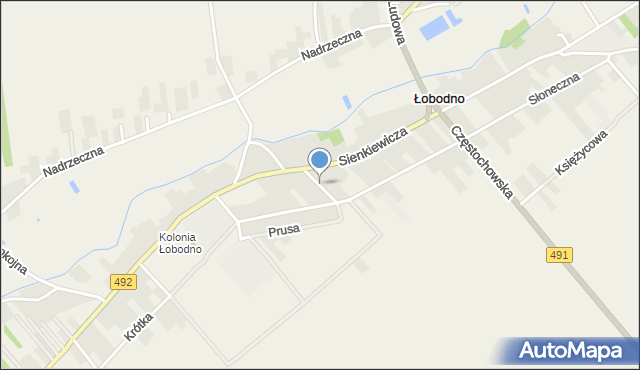 Łobodno, Witosa Wincentego, mapa Łobodno