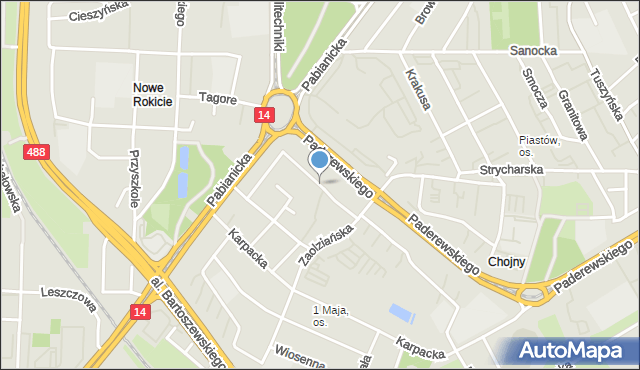 Łódź, Wiwulskiego Antoniego, mapa Łodzi