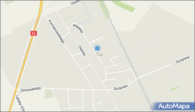 Lubliniec, Wiejska, mapa Lubliniec