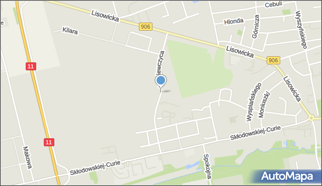Lubliniec, Wilniewczyca Wacława, płk., mapa Lubliniec