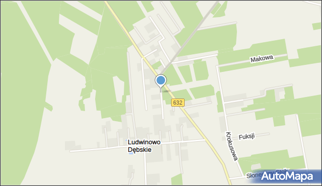 Ludwinowo Dębskie, Wiatrowa, mapa Ludwinowo Dębskie