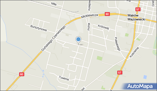 Maków Mazowiecki, Witosa Wincentego, mapa Maków Mazowiecki