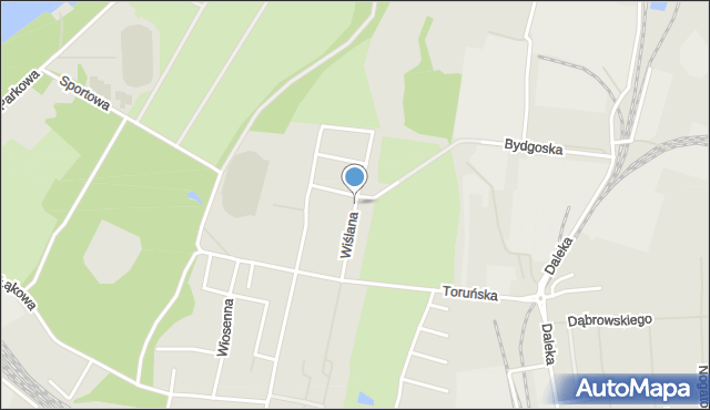 Malbork, Wiślana, mapa Malborka