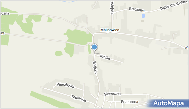 Malinowice, Wiejska, mapa Malinowice