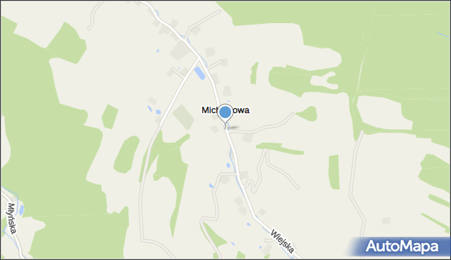 Michałkowa, Wiejska, mapa Michałkowa