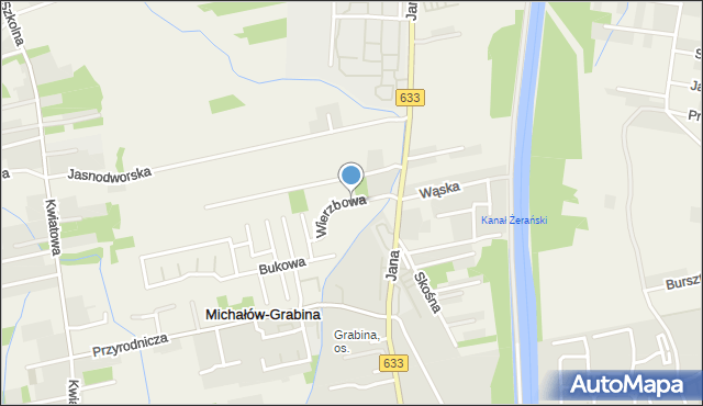 Michałów-Grabina, Wierzbowa, mapa Michałów-Grabina