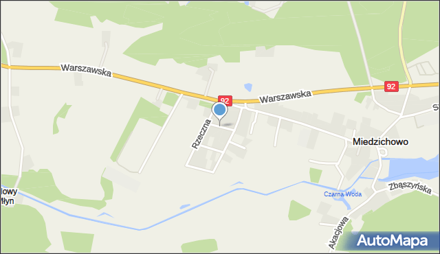 Miedzichowo, Wiklinowa, mapa Miedzichowo