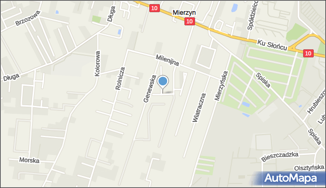 Mierzyn gmina Dobra (Szczecińska), Wiedeńska, mapa Mierzyn gmina Dobra (Szczecińska)
