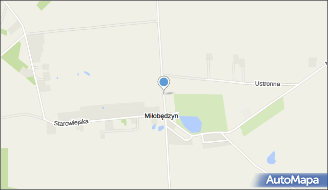 Miłobędzyn, Wierzbowa, mapa Miłobędzyn