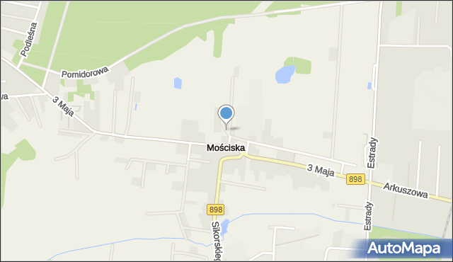 Mościska gmina Izabelin, Wierzbowa, mapa Mościska gmina Izabelin