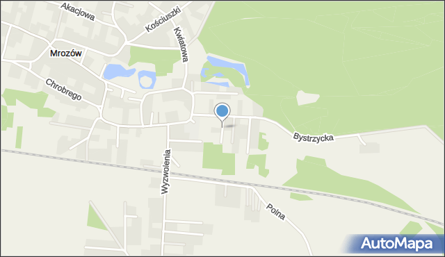 Mrozów, Wiosenna, mapa Mrozów
