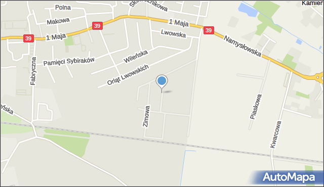 Namysłów, Wiosenna, mapa Namysłów