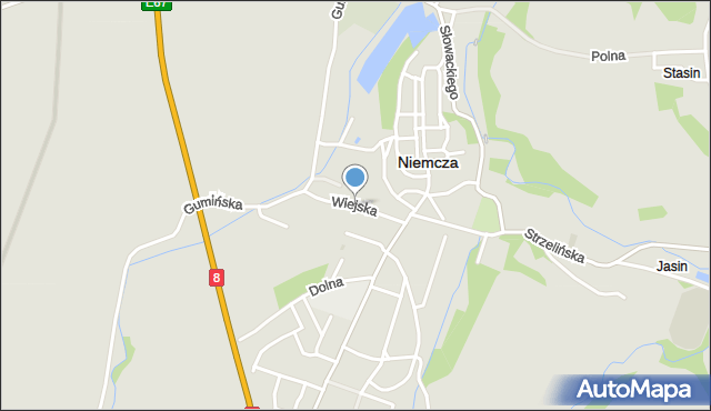 Niemcza, Wiejska, mapa Niemcza