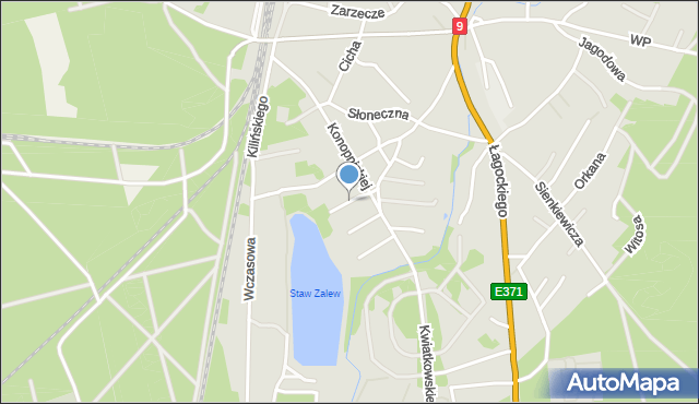 Nowa Dęba, Willowa, mapa Nowa Dęba