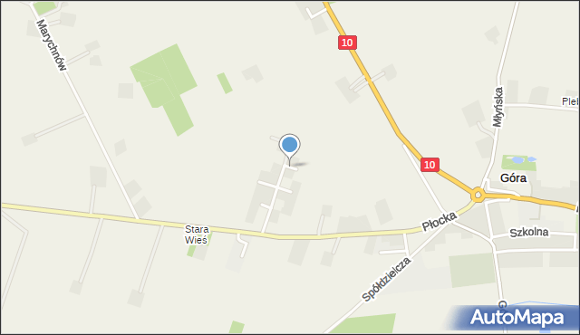 Nowa Góra gmina Staroźreby, Wiosenna, mapa Nowa Góra gmina Staroźreby