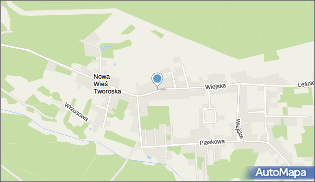 Nowa Wieś Tworoska, Wiejska, mapa Nowa Wieś Tworoska